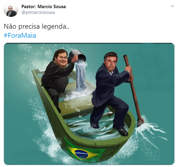 Após críticas de Bolsonaro, #ForaMaia bomba na internet