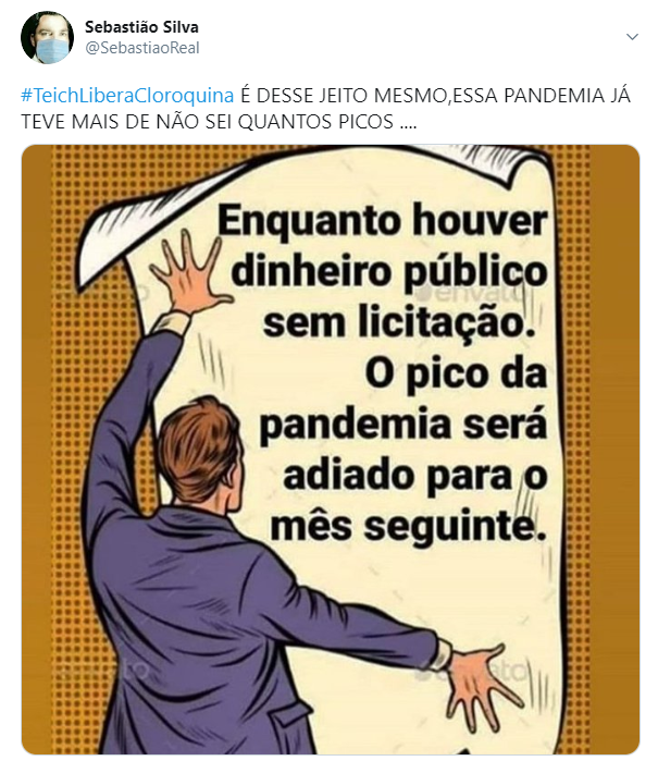 Internet inicia campanha e pede #TeichLiberaCloroquina