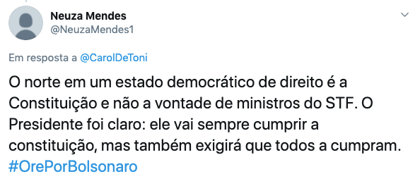 Internautas iniciaram corrente de oração pelo presidente Jair Bolsonaro