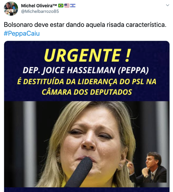 Joice Hasselmann deixou a liderança do PSL na Câmara