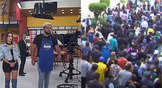 Vídeo mostra funcionários de TV assustados por terremoto