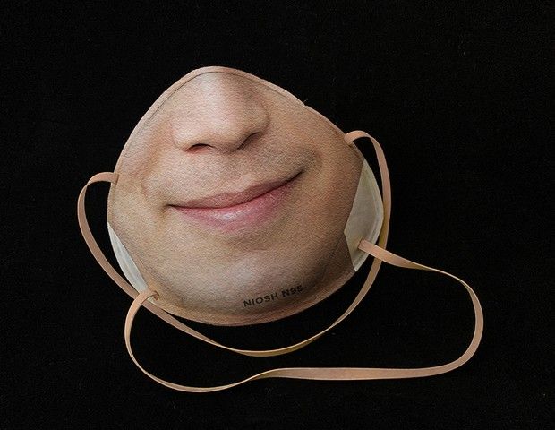 Máscaras com impressão da foto da pessoa