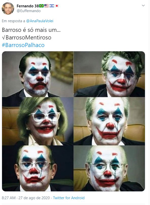 #BarrosoPalhaço entrou para os trending topics