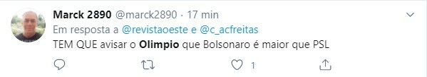 Major Olímpio foi criticado nas redes sociais ao dizer que preferia Lula a Bolsonaro no PSL