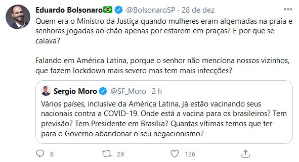 Ressentido? Moro ataca Bolsonaro por questão da vacina