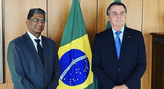 Reunião entre o presidente Jair Bolsonaro e o embaixador da Índia
