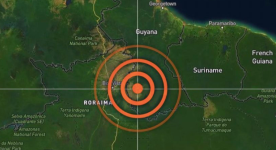 Terremoto de magnitude 5,7 atingiu o sul da Guiana neste domingo
