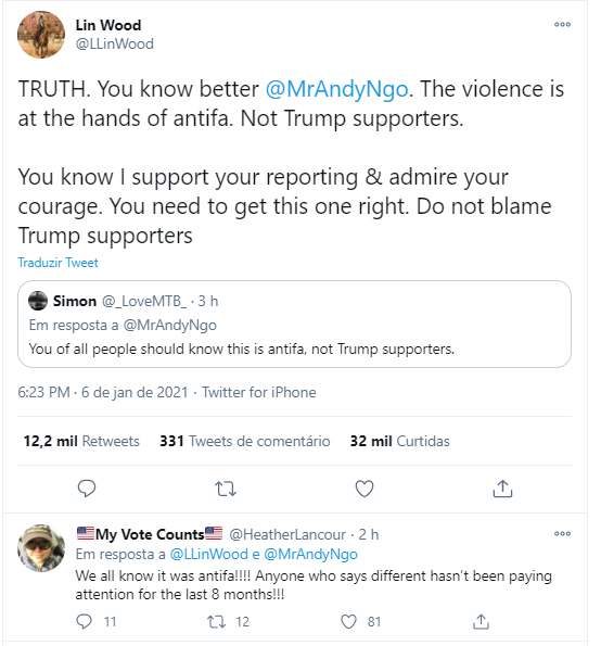 Usuários do Twitter acreditam que Antifa estava infiltrada em protesto