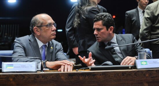 Ministro Gilmar Mendes e o ex-juiz Sergio Moro