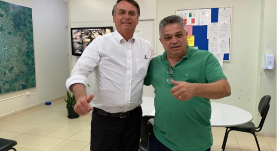 Presidente Jair Bolsonaro e o prefeito de Chapecó, João Rodrigues