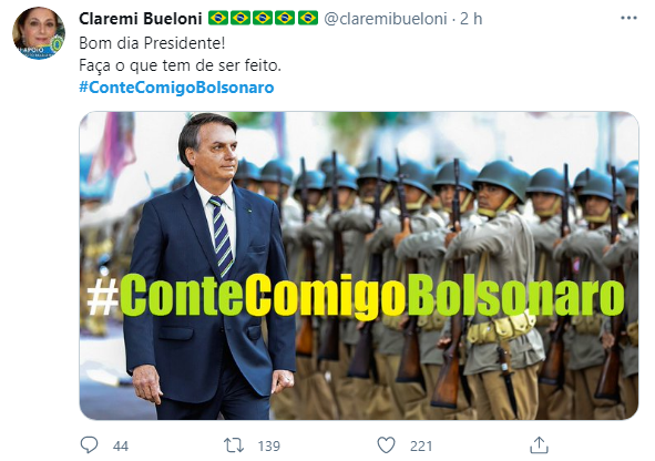 População se une em apoio e avisa: #ConteComigoBolsonaro