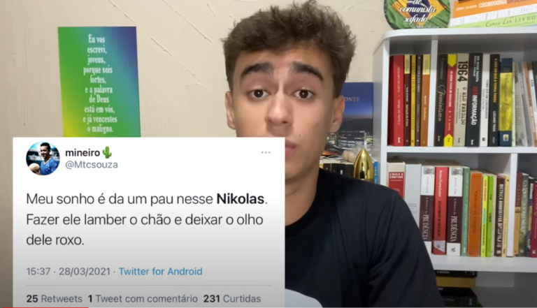 Nikolas Ferreira compartilha ameaças recebidas