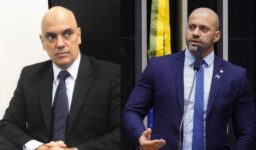 Ministro Alexandre de Moraes e o deputado federal Daniel Silveira