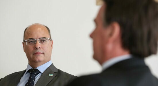 Governador afastado Wilson Witzel e o presidente Jair Bolsonaro