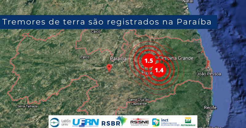 Tremores de terra são registrados em Campina Grande e Puxinanã, na Paraíba