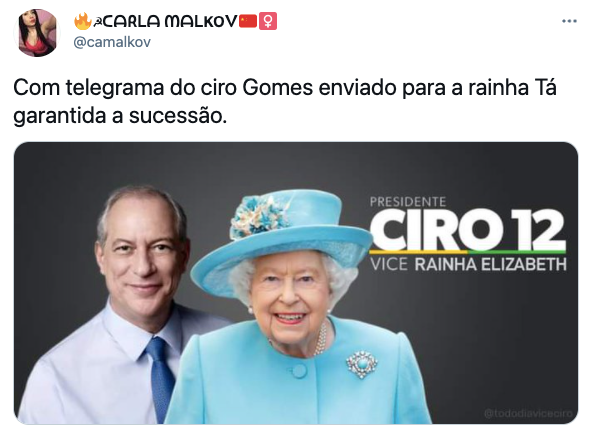 Ciro Gomes vira piada após enviar carta de condolências à rainha Elizabeth II
