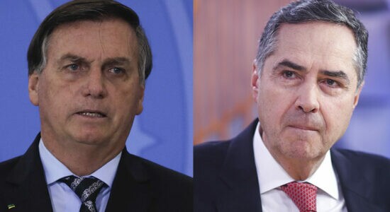 Presidente Jair Bolsonaro e ministro Luís Roberto Barroso