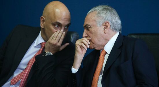 Ministro Alexandre de Moraes e o ex-presidente Michel Temer