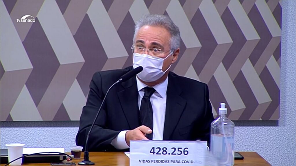 Senador Renan Calheiros, relator da CPI da Covid