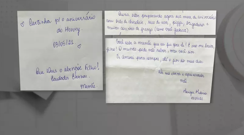 Carta de Monique Medeiros a Henry