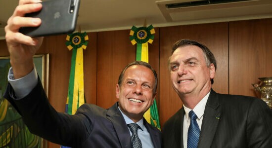 Presidente Jair Bolsonaro e o governador João Doria