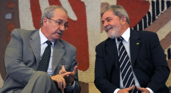 Ex-presidente Luiz Inácio Lula da Silva e o ex-ministro Franklin Martins