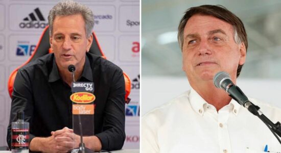 Presidente do Flamengo Rodolfo Landim e jair bolsonaro