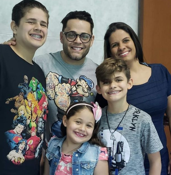 Robinson Monteiro e família