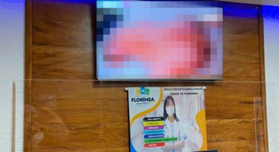 Vídeo pornô é exibido em TV de unidade de saúde e prefeitura de Florínea registra boletim de ocorrência