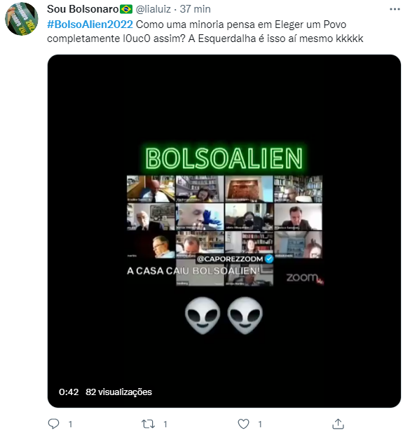 Web ironiza 'cópias alienígenas' e lança #BolsoAlien2022