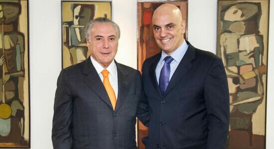 Ex-presidente Michel Temer e o ministro Alexandre de Moraes, do Supremo Tribunal Federal