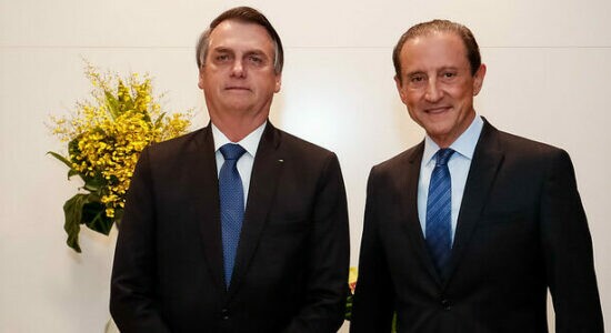 Presidente Jair Bolsonaro e Paulo Skaf