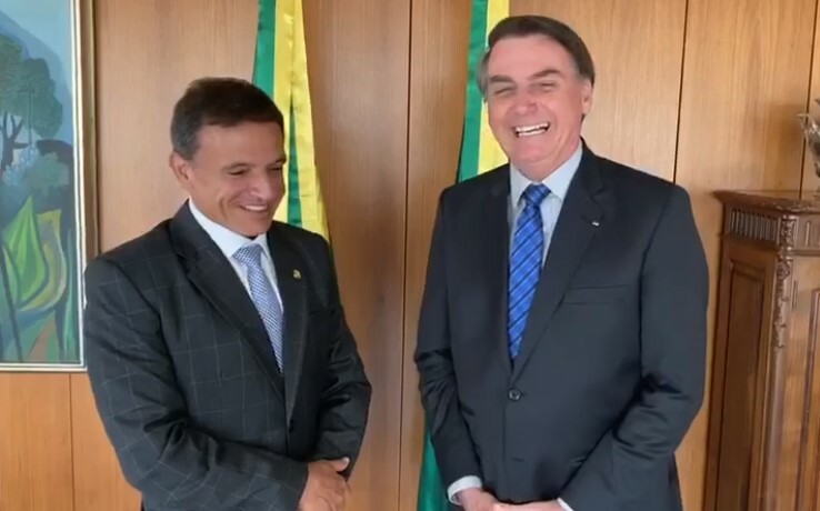 Senador Marcio Bittar e presidente Jair Bolsonaro