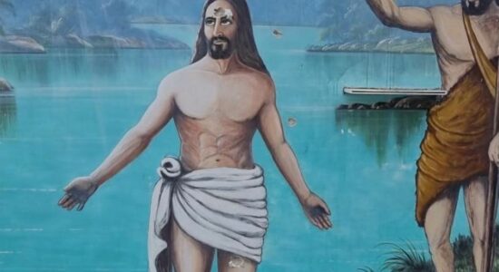Homem atirou em imagem de Jesus Cristo pintada na parede