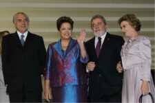 Presidente Lula e dona Marisa durante coquetel comemorativo à diplomação da presidenta eleita Dilma Rousseff e o vice Michel Temer, realizado no Palácio Itamaraty, em Brasília.