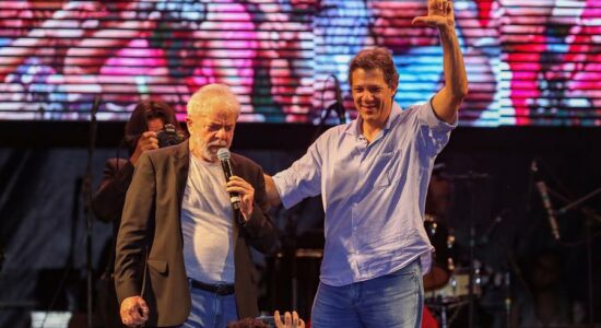 Ex-presidente Lula e Fernando Haddad