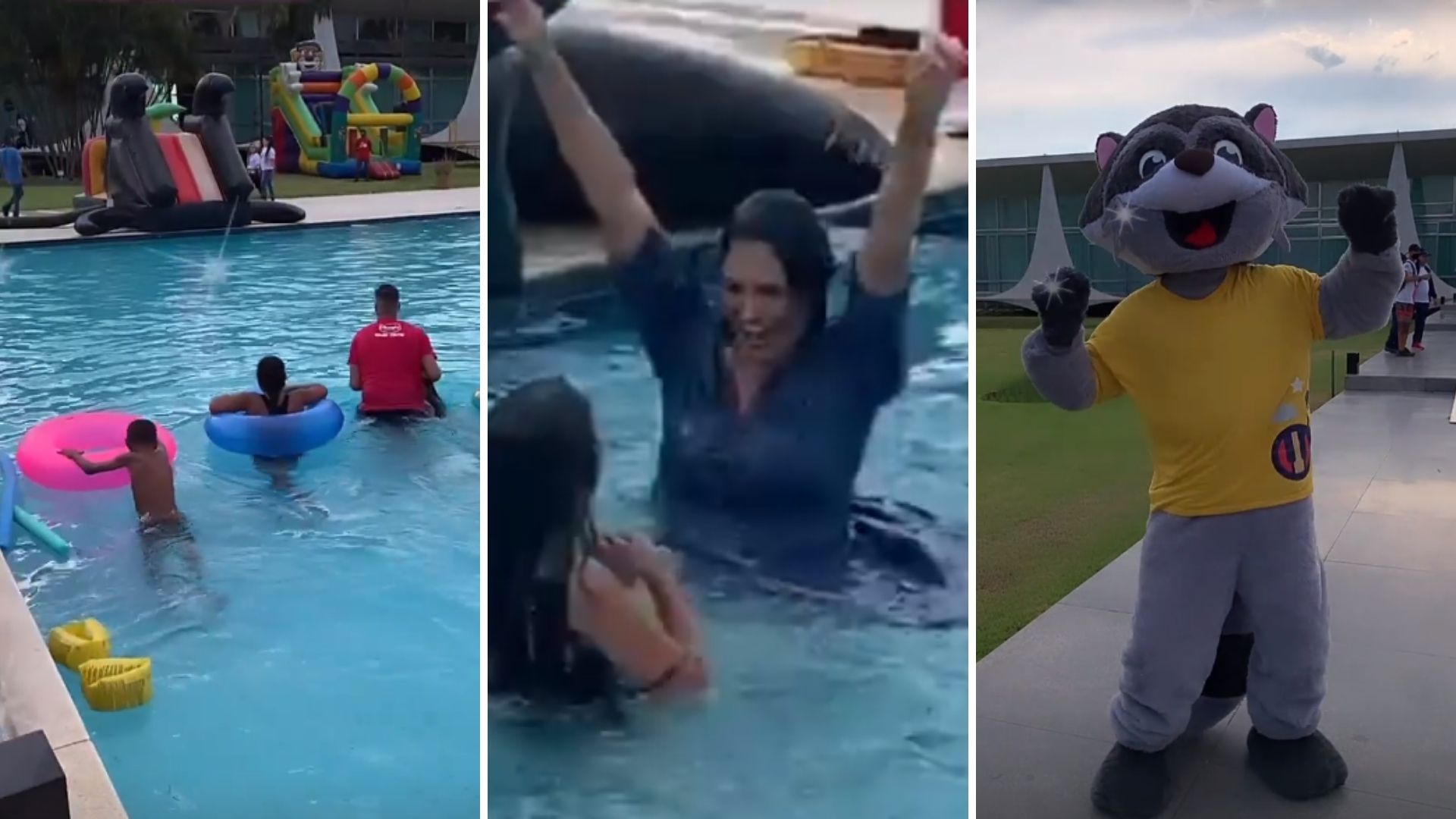Primeira-dama faz festa para crianças no Palácio da Alvorada e pula na  piscina | Brasil 