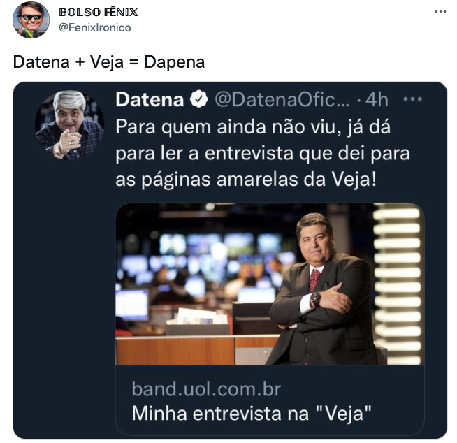 José Luiz Datena virou piada nas redes sociais após afirmar que 