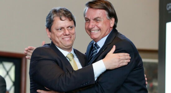 Presidente da República, Jair Bolsonaro e Ministro da Infraestrutura, Tarcísio Gomes de Freitas