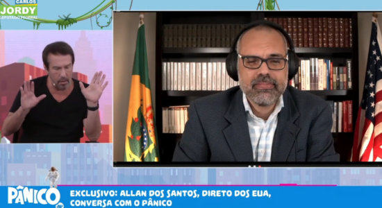Allan dos Santos concedeu entrevista ao programa Pânico, da Jovem Pan