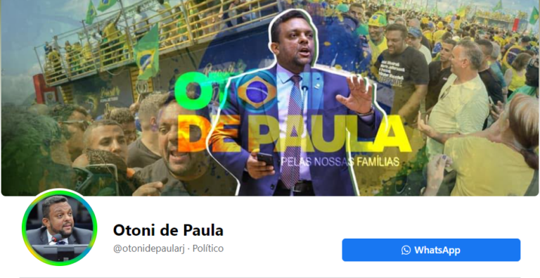 Perfil de Otoni de Paula no Facebook