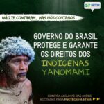 Ações do governo de assistência aos  Yanomami.
