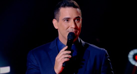 André Marques durante o The Voice Brasil