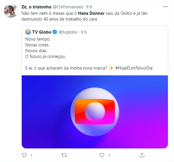 Público não gostou da nova logomarca da Globo