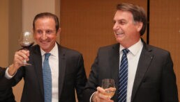 Ex-presidente da Fiesp, Paulo Skaf, ao lado do presidente Jair Bolsonaro