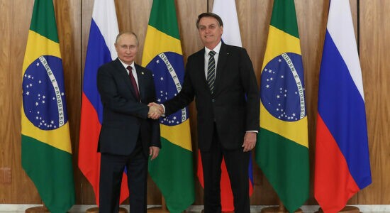 Bolsonaro esteve com Vladmir Putin em 2019