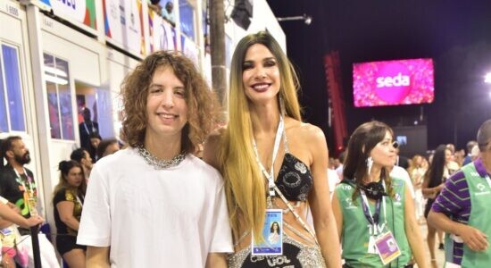 Luciana Gimenez e Lucas Jagger na Sapucai no Rio de Janeiro