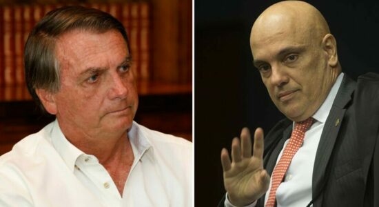 Presidente Jair Bolsonaro e o ministro Alexandre de Moraes