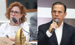 Deputada federal Carla Zambelli ironizou o governador João Doria