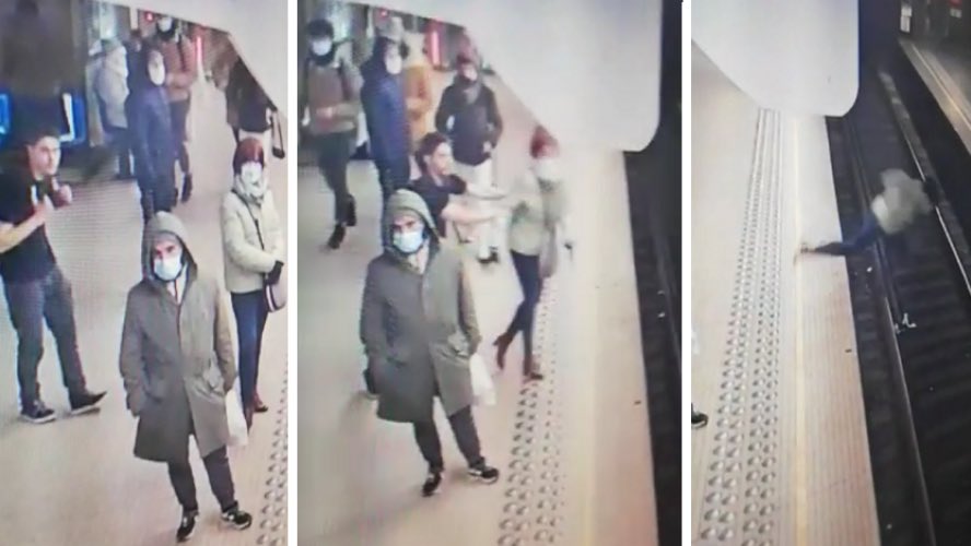 Homem empurra mulher nos trilhos do metrô na Bélgica